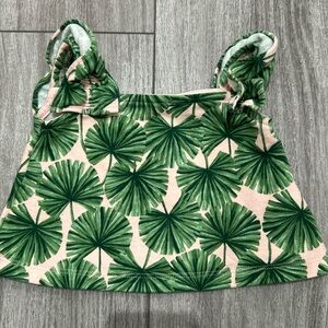 Janie and Jack Palm Print Green & Pink Shirt 6-12m